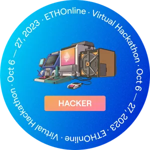 POAP badge for ETHOnline 2023 Hacker