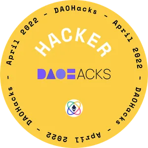 POAP badge for DAOHacks Staked Hacker